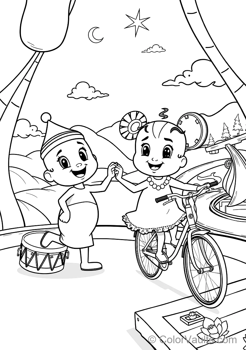 Bumba et His Best Friend Bumbalu Dancing Happily (Scene 12)