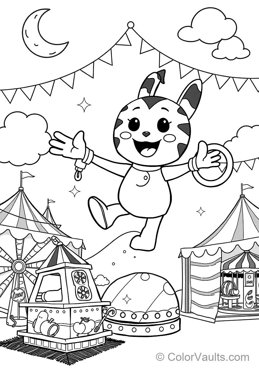 Bumba the Süßer Cartoon Mascot (studio 100) Balancing (Scene 17)