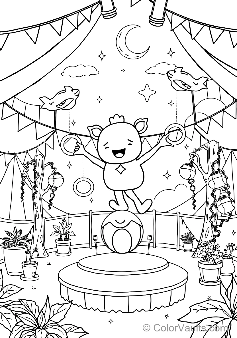 Bumba the Mignon Cartoon Mascot (studio 100) Balancing (Scene 18)