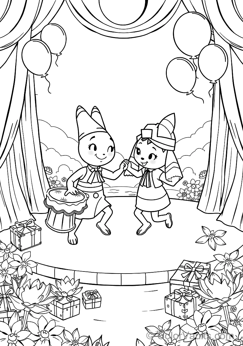 Bumba und His Best Friend Bumbalu Dancing Happily (Scene 16)