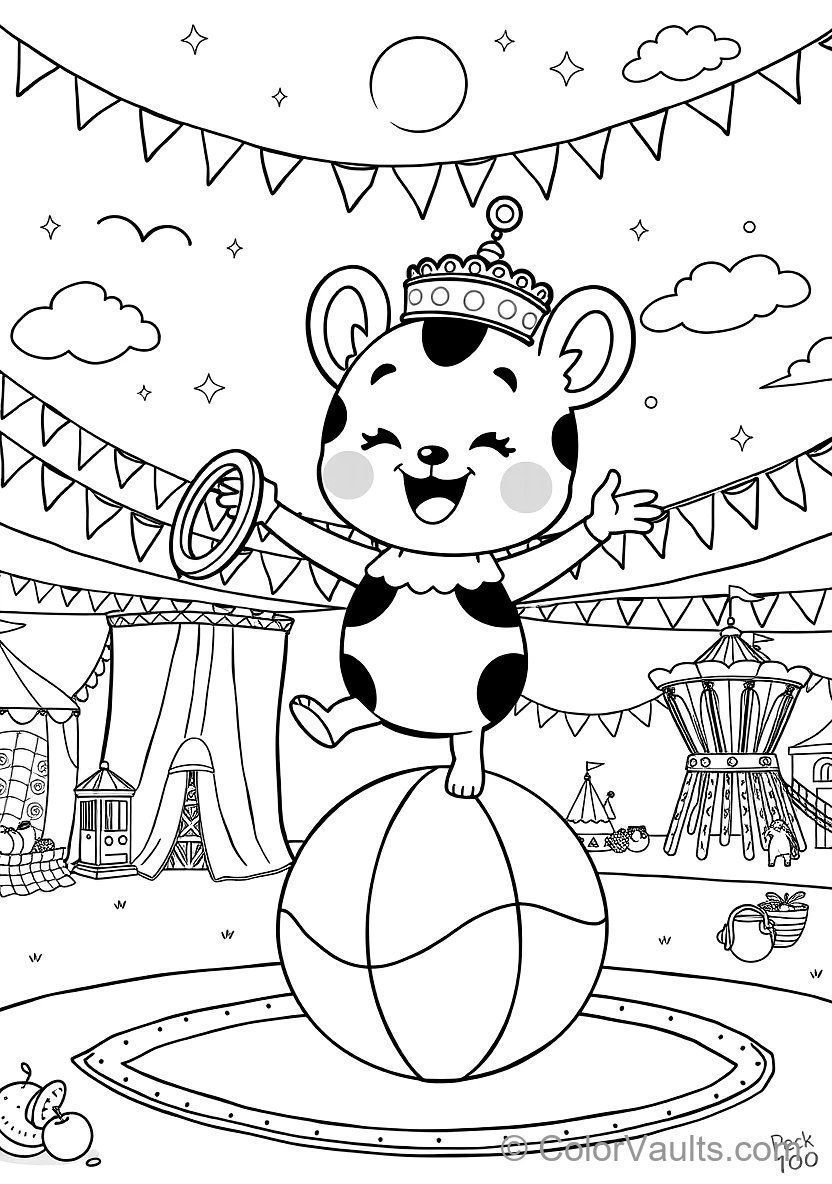 Bumba the Süßer Cartoon Mascot (studio 100) Balancing (Scene 22)