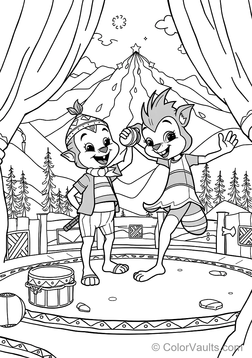 Bumba et His Best Friend Bumbalu Dancing Happily (Scene 23)