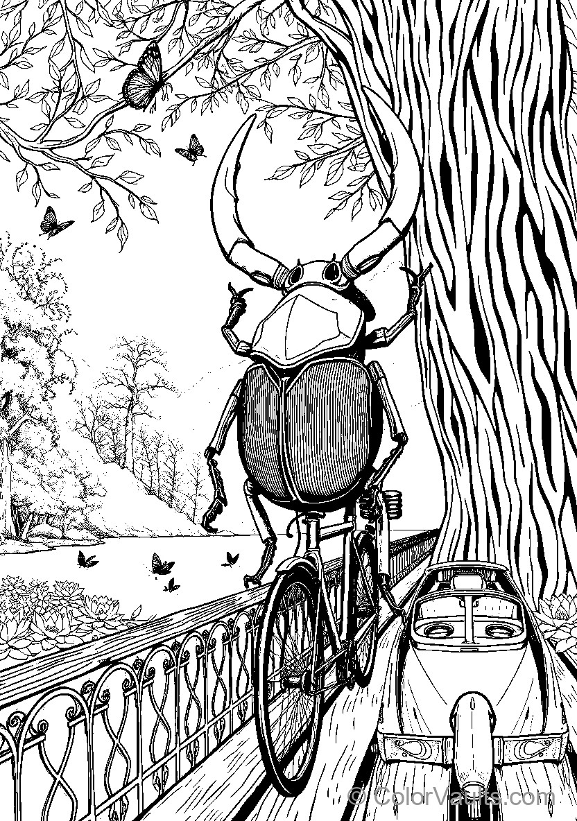 Butterflies & Garden Insects coloring page 3