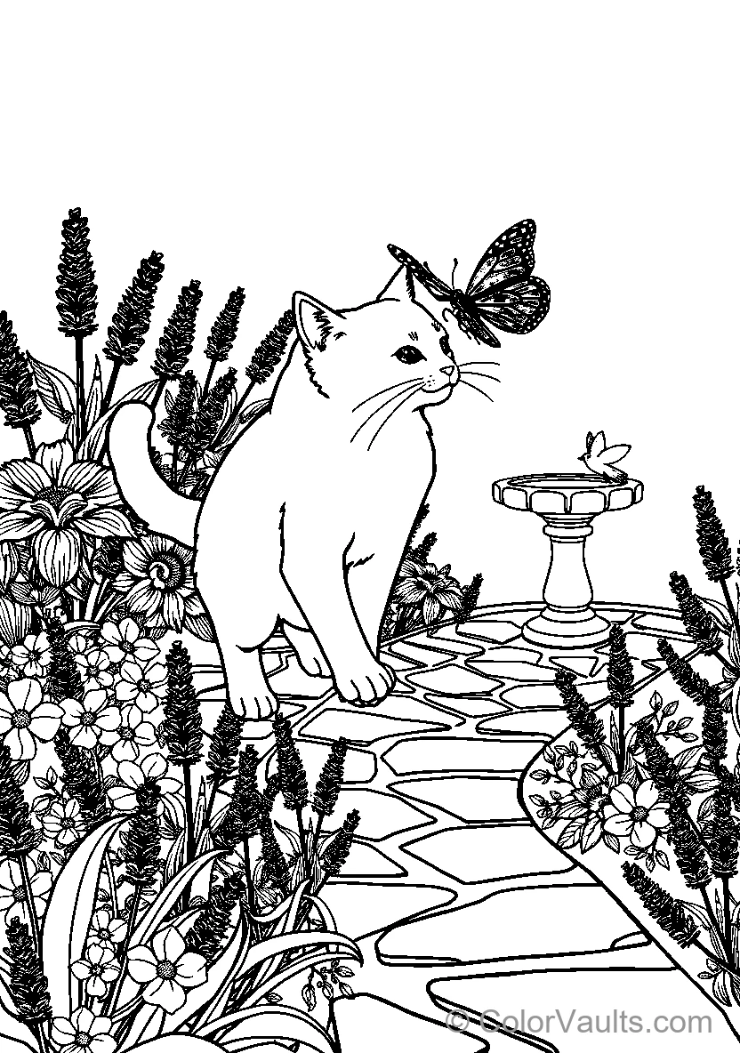 Cat With Butterfly