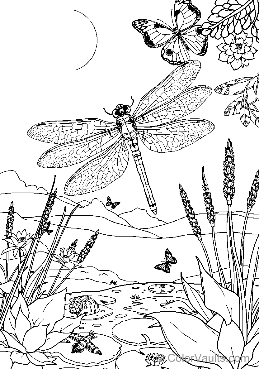 Dragonfly Among Butterflies