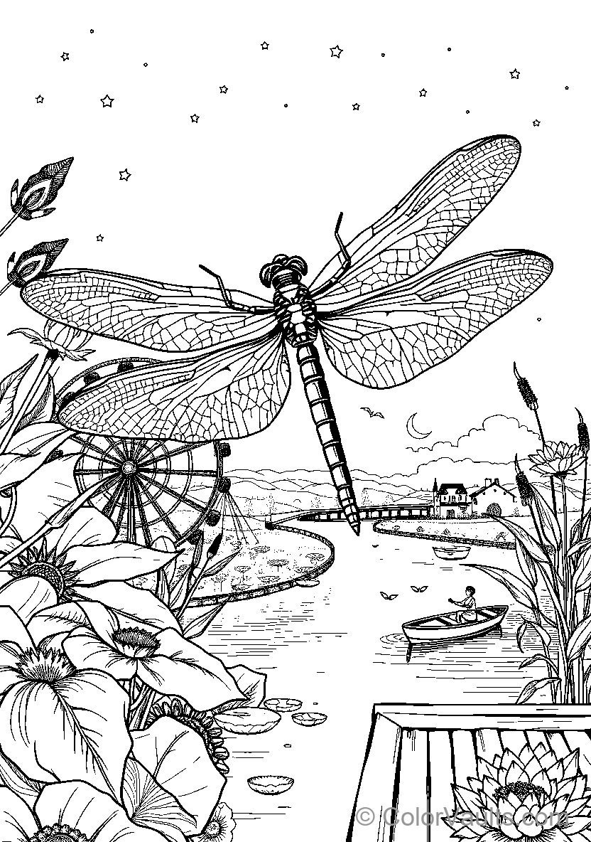 Dragonfly At Night