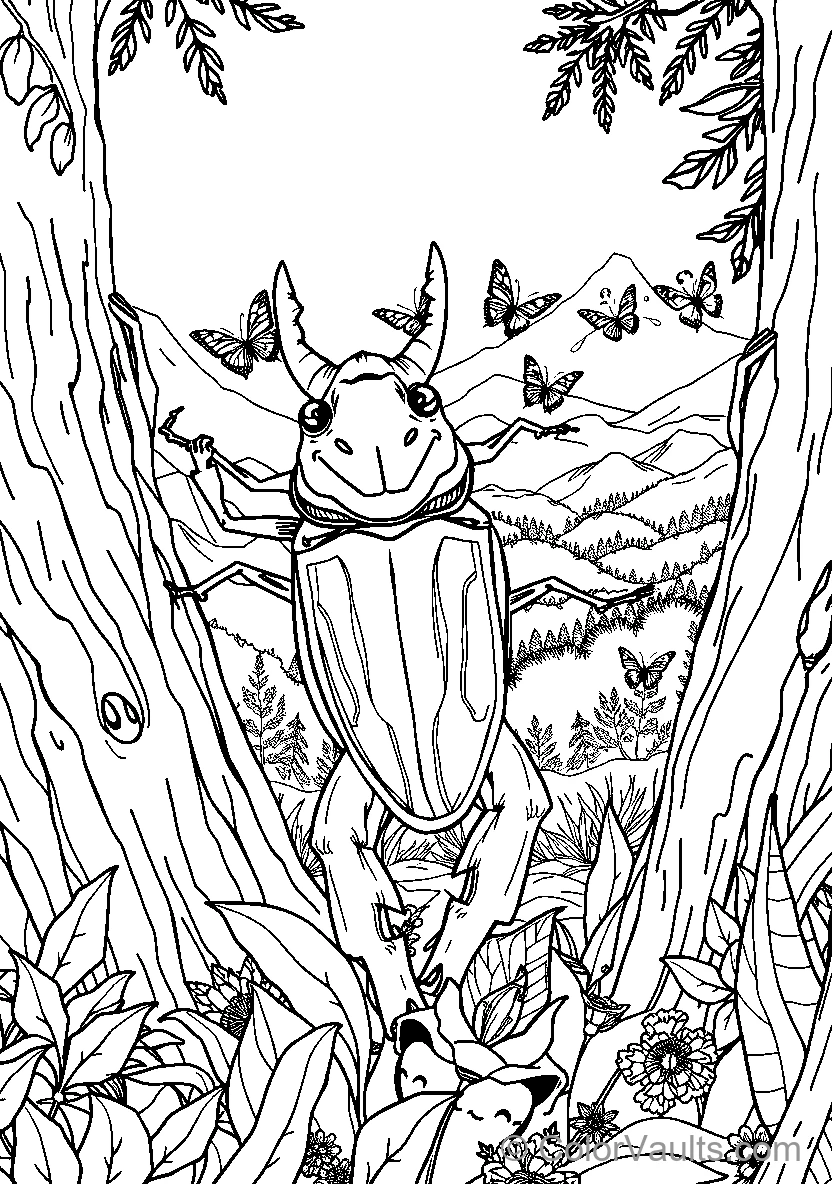 Smiling Beetle In Nature