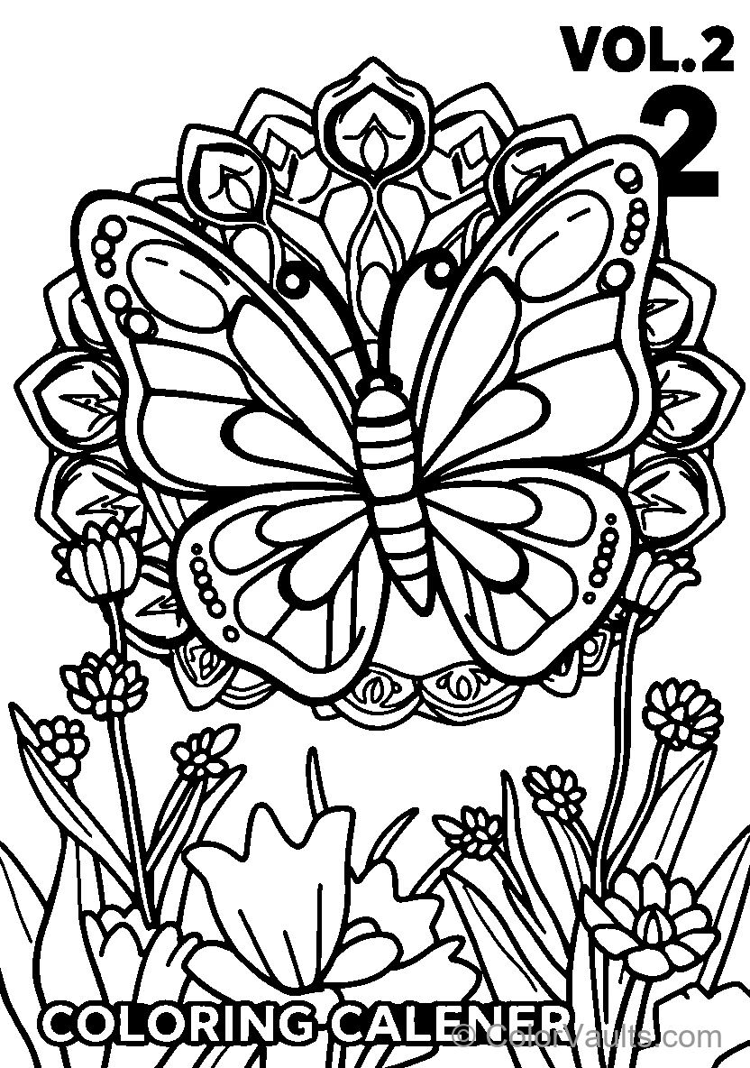 Butterfly With Flowers