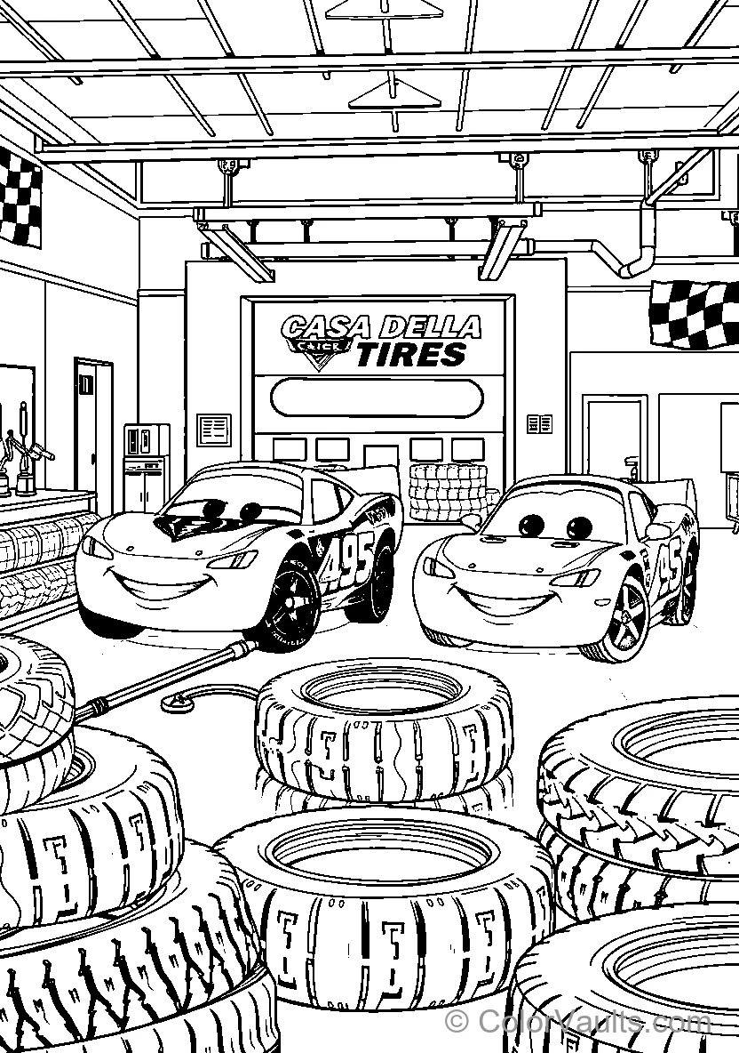 Cars Characters At Casa Della Tires