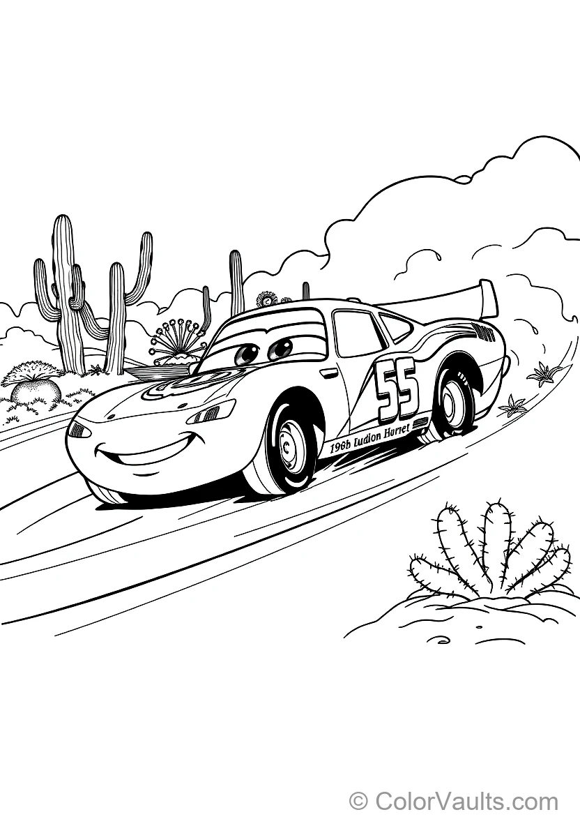 Doc Hudson in Classic Hudson Hornet Racing Paint (Scene 3)