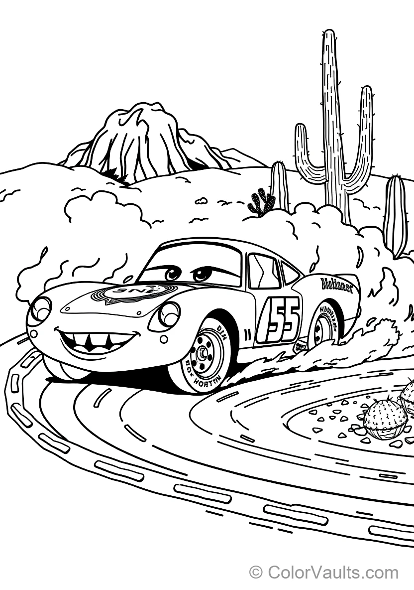 Doc Hudson in Classic Hudson Hornet Racing Paint (Scene 5)