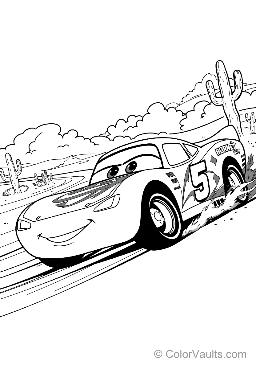 Doc Hudson in Classic Hudson Hornet Racing Paint (Scene 6)