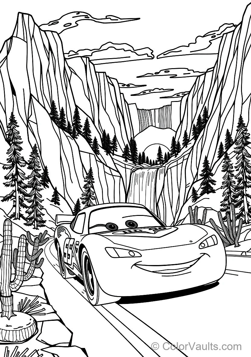 Lightning Mcqueen and Sally Cruising Together Along (Scene 3)