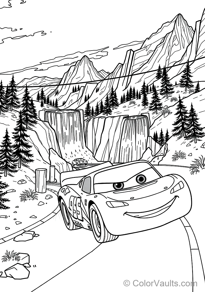 Lightning Mcqueen and Sally Cruising Together Along (Scene 4)