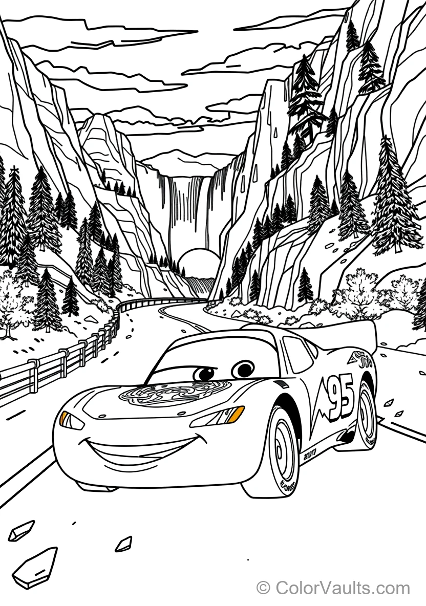Lightning Mcqueen and Sally Cruising Together Along (Scene 5)