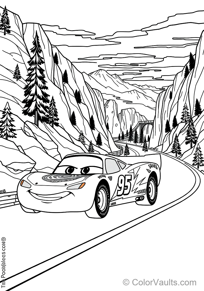 Lightning Mcqueen and Sally Cruising Together Along (Scene 7)