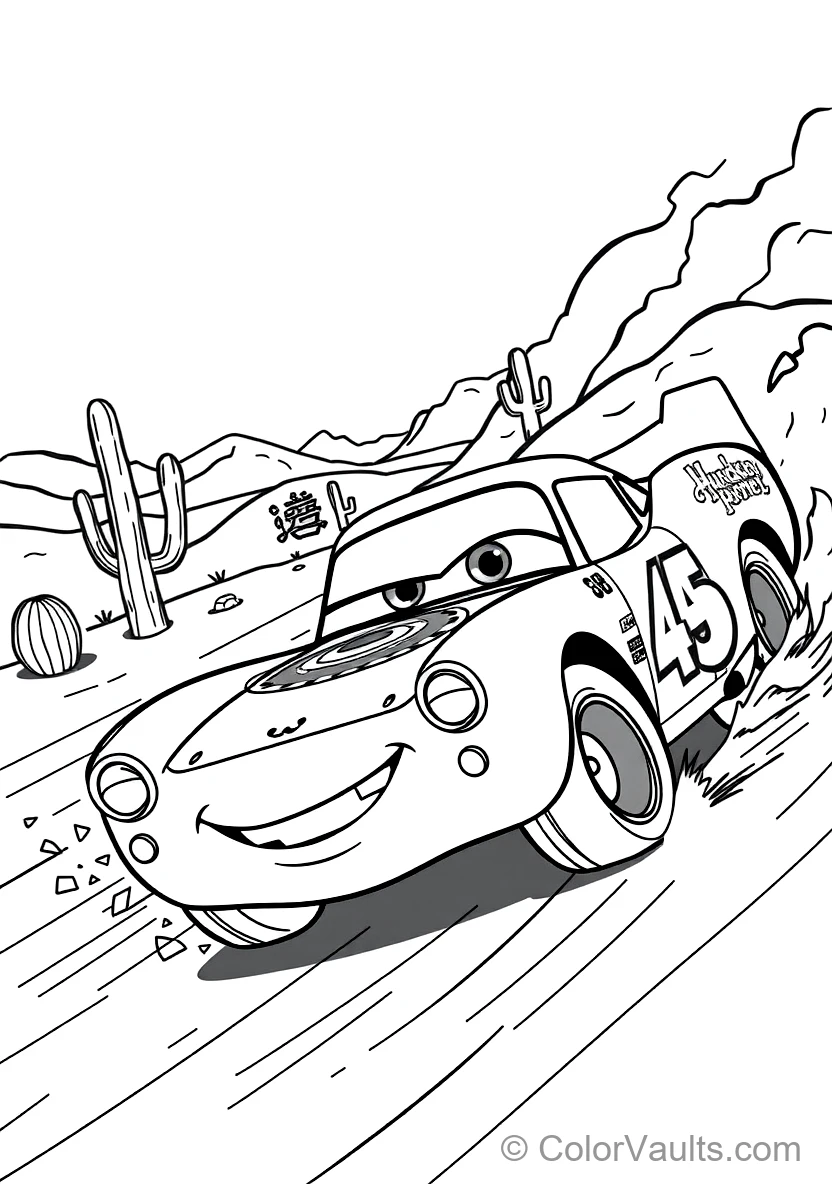 Doc Hudson in Classic Hudson Hornet Racing Paint (Scene 8)