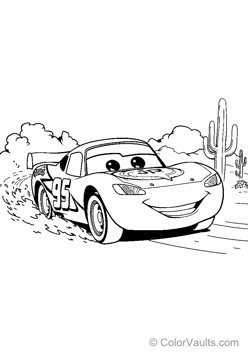 Lightning Mcqueen In Action (Scene 3)