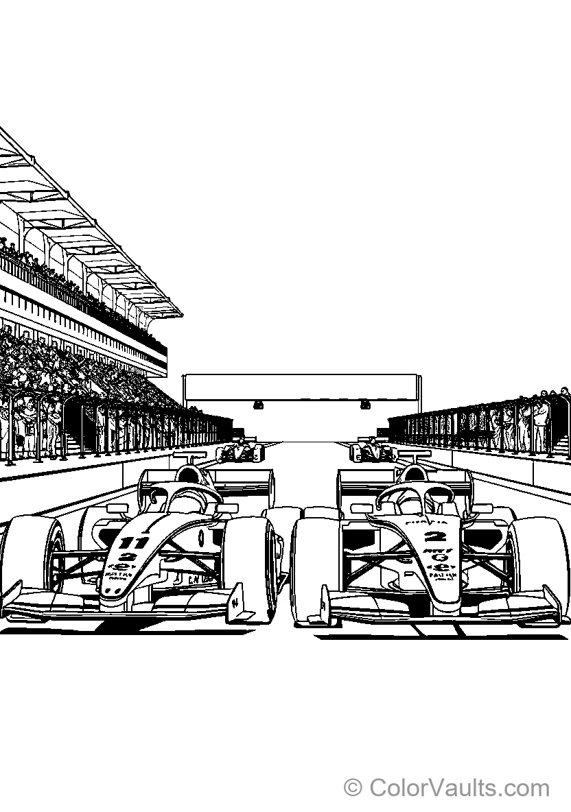 Racing Cars Ready To Race