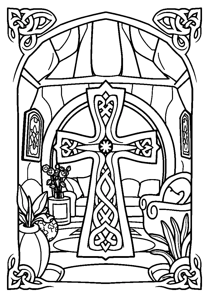 Celtic Cross in Church