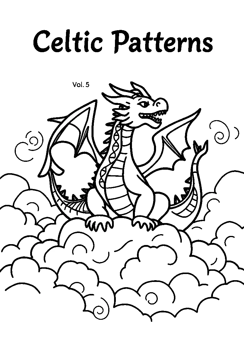 Celtic Dragon Coloring Page