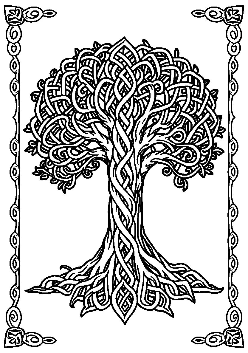 Celtic Tree of Life or Knotwork Tree