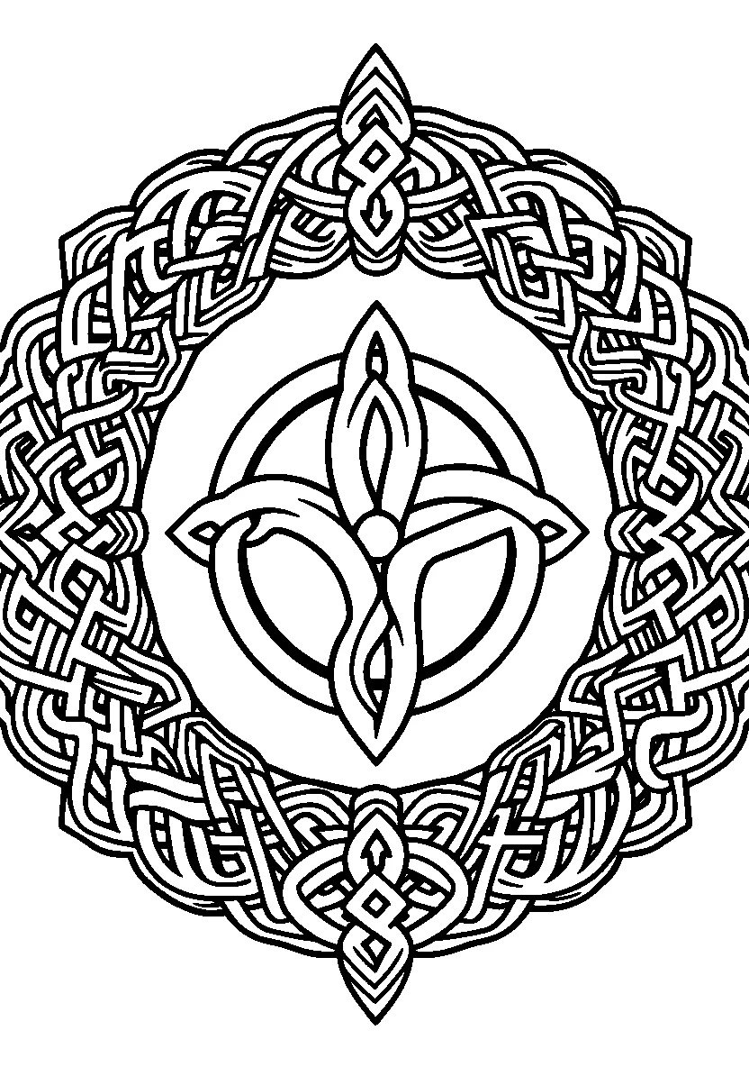 Celtic Triskelion and Knotwork Design
