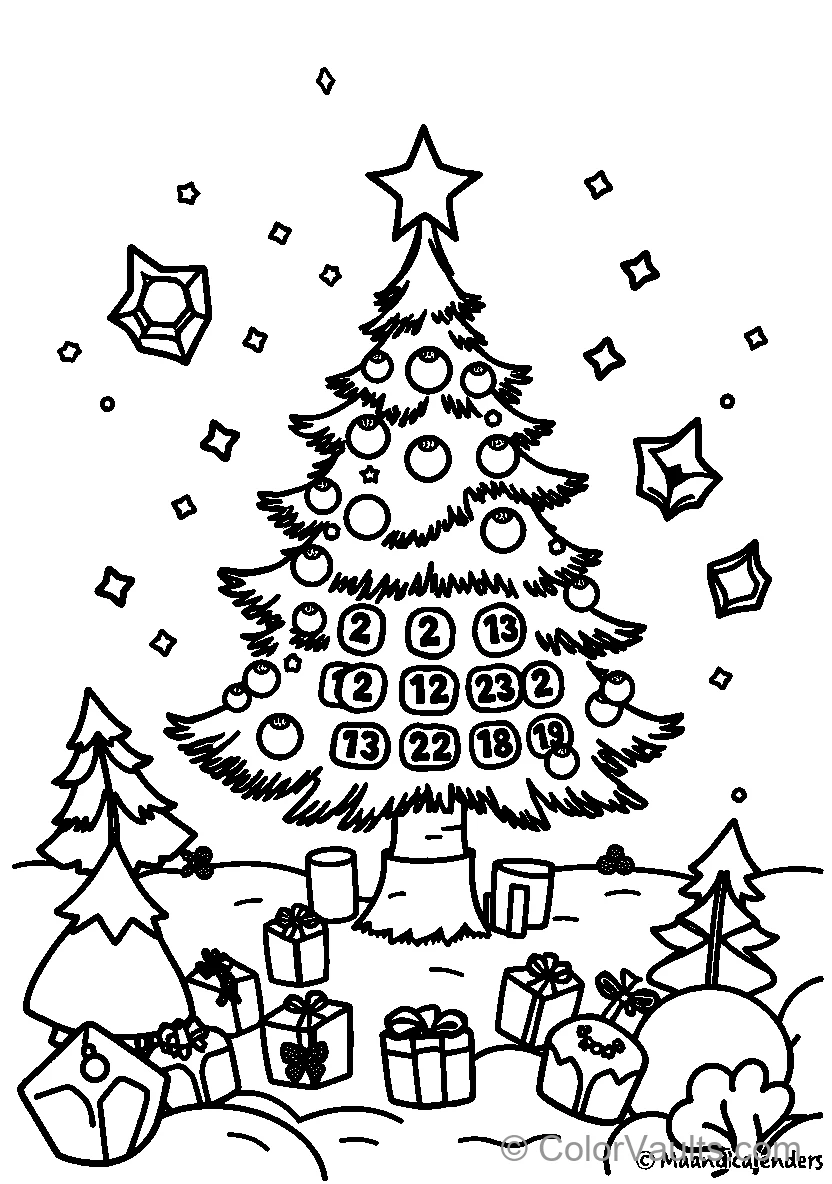Weihnachten Tree mit Ornaments und Presents