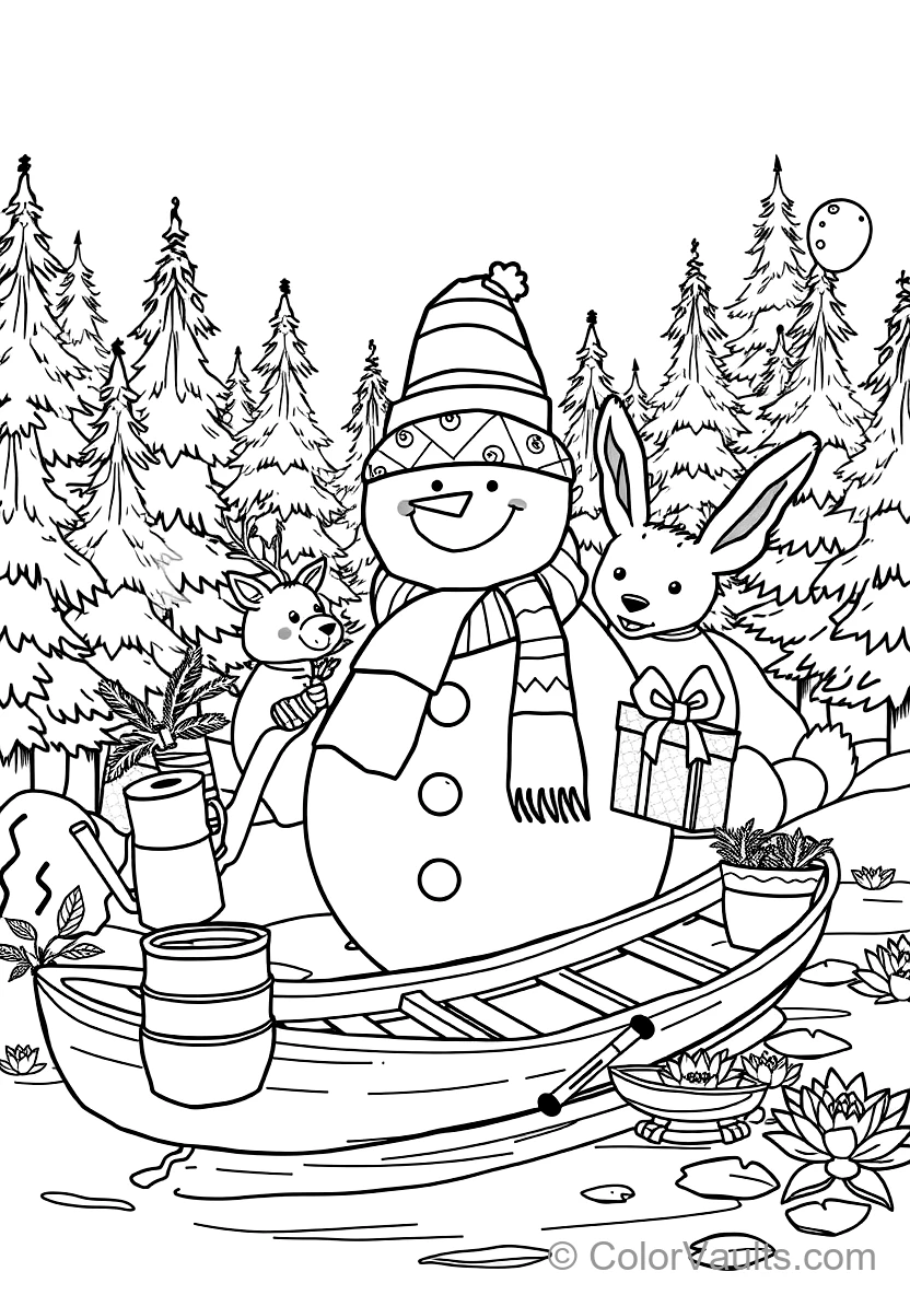 Süßer Penguin Wearing Winter Scarf und Earmuffs