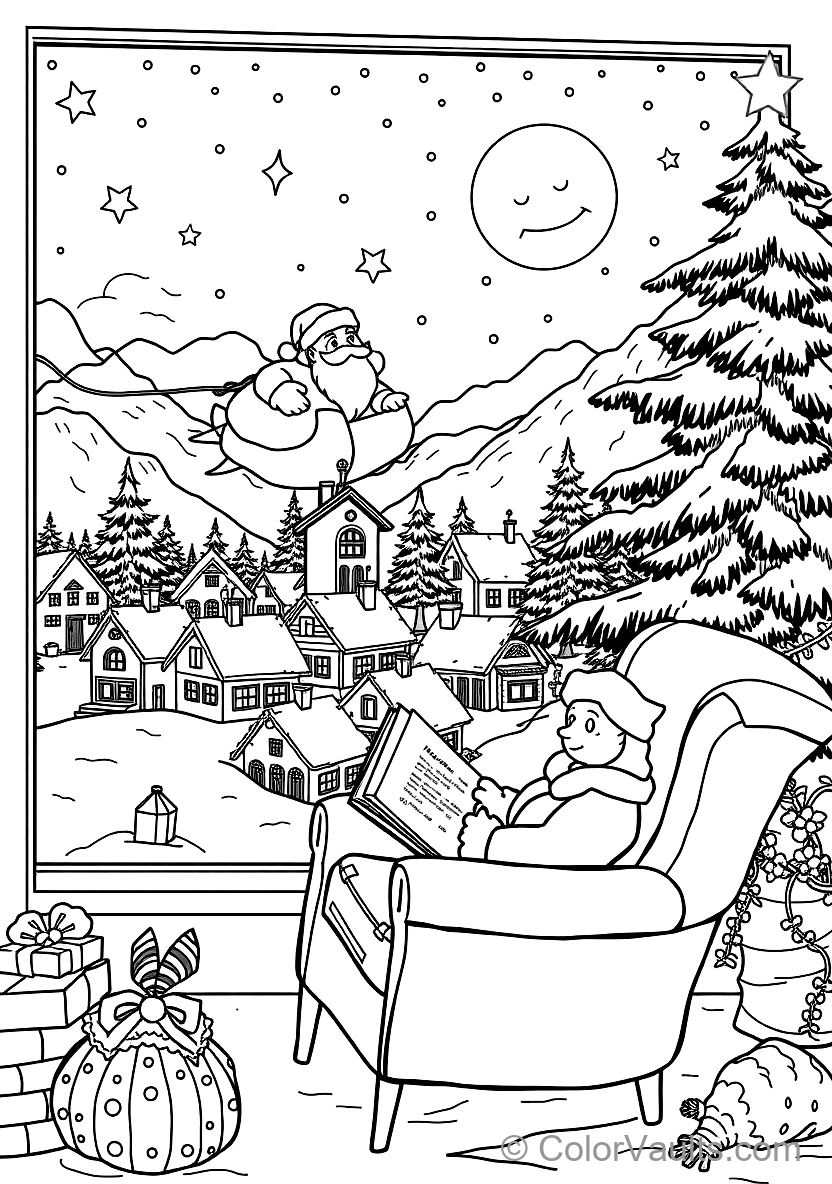 Cozy Fireplace avec Hanging Noël Stockings (2)