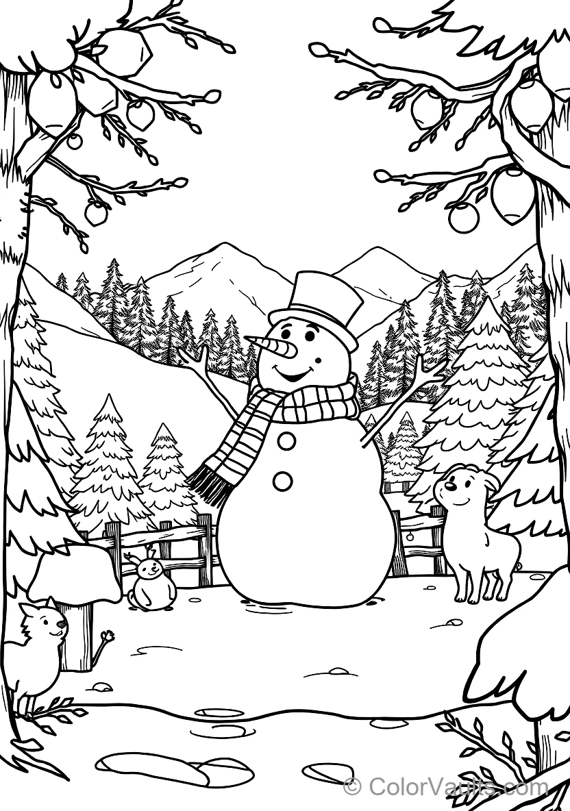 Children Caroling in Snowy Village on Noël Eve (2)