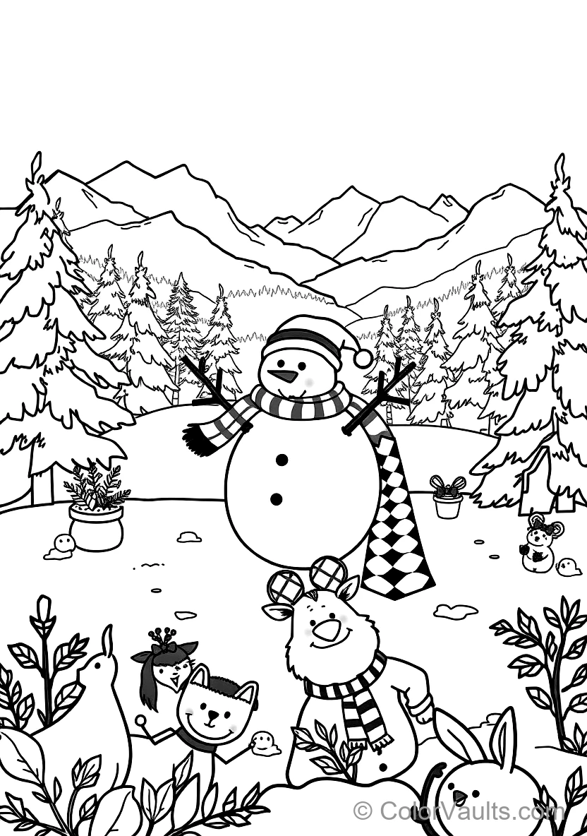 Santa Flying in Reindeer Sleigh Across Snowy Sky (3)