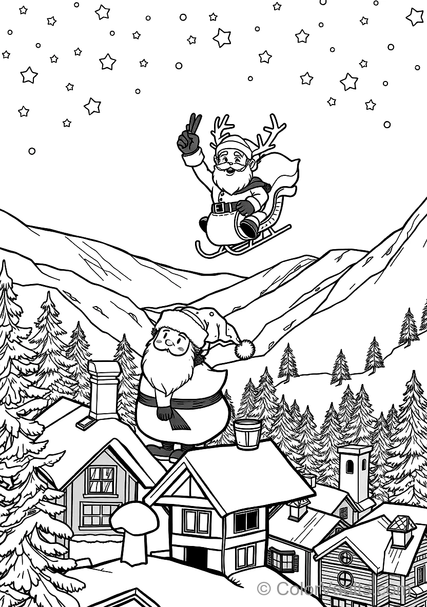 Santa Checking His Long Noël Gift List (3)