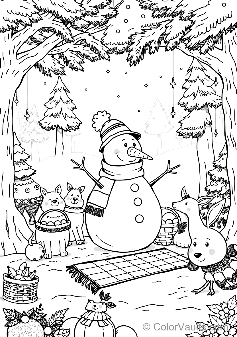 Children Building a Snow Castle dans le Backyard (3)