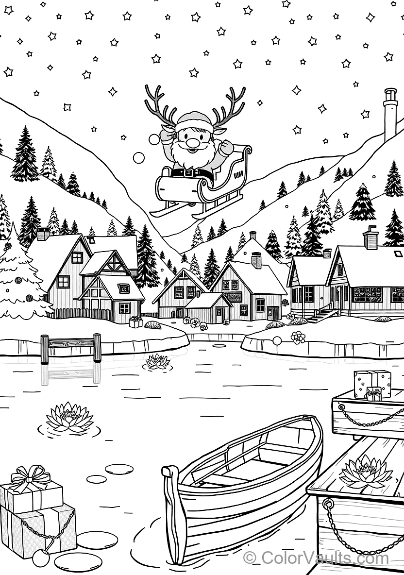 Santa et Rudolph Sharing Noël Cookies et Milk (3)