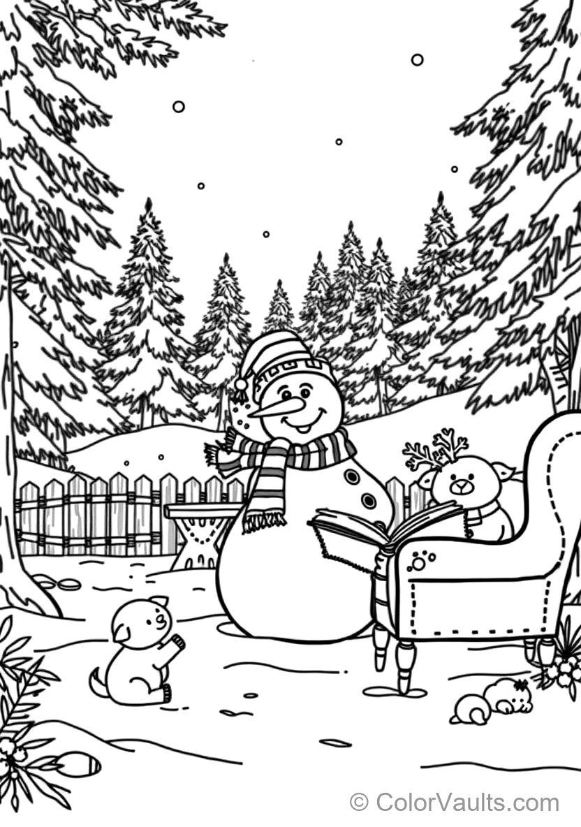 Santa Flying in Reindeer Sleigh Across Snowy Sky (4)