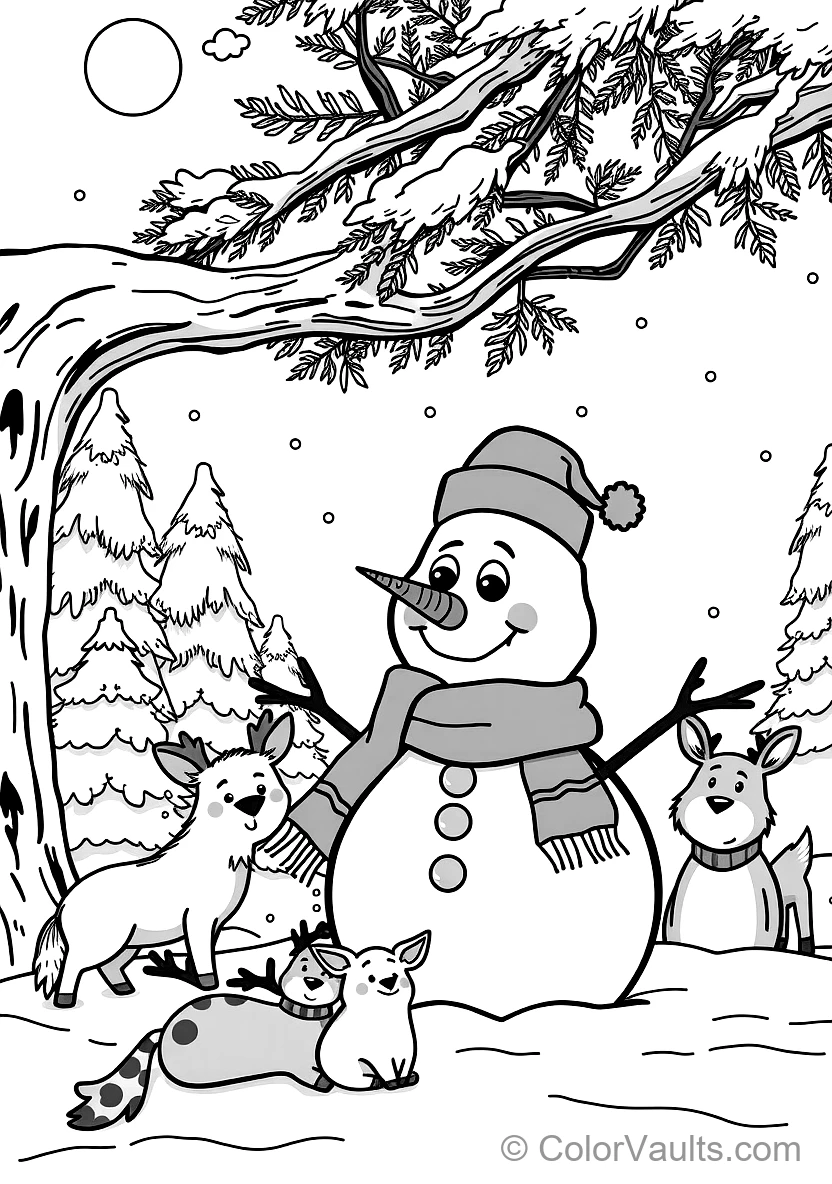 Kinderen Bouwen een Groot Sneeuwfort in de Tuin (4)
