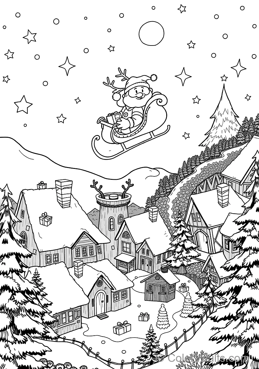 Santa Claus Placing Presents Under the Noël Tree (5)