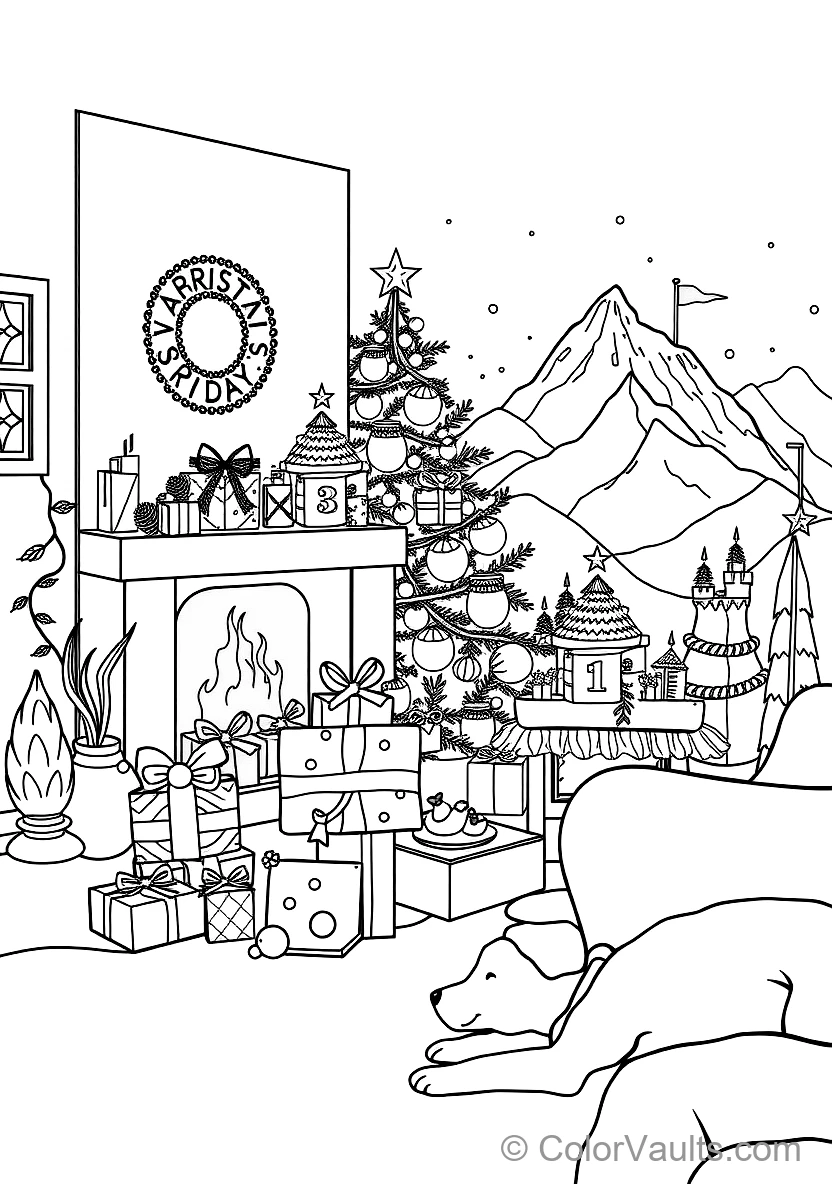 Children Caroling in Snowy Village on Noël Eve (5)