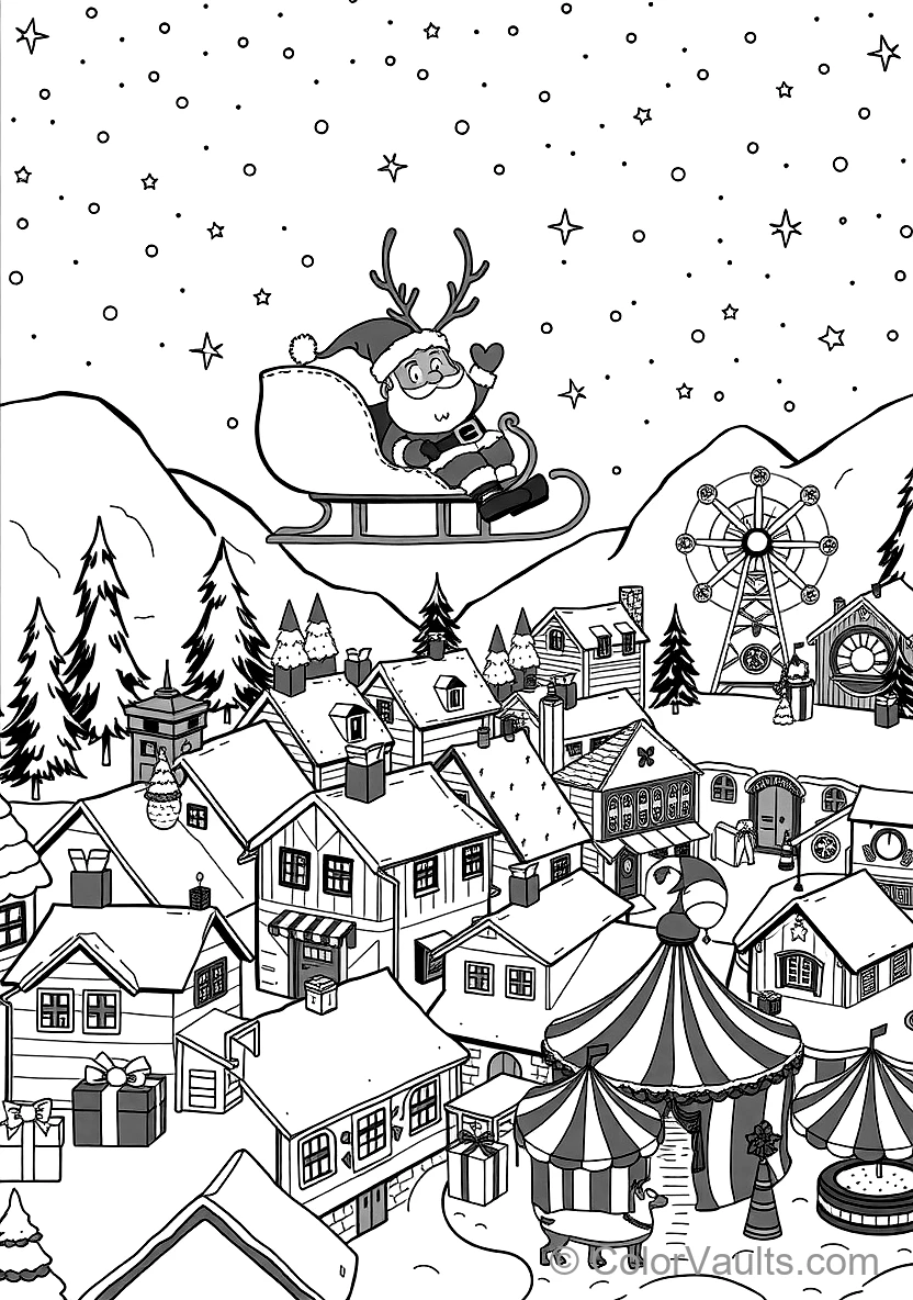 Santa Claus Placing Presents Under the Noël Tree (6)