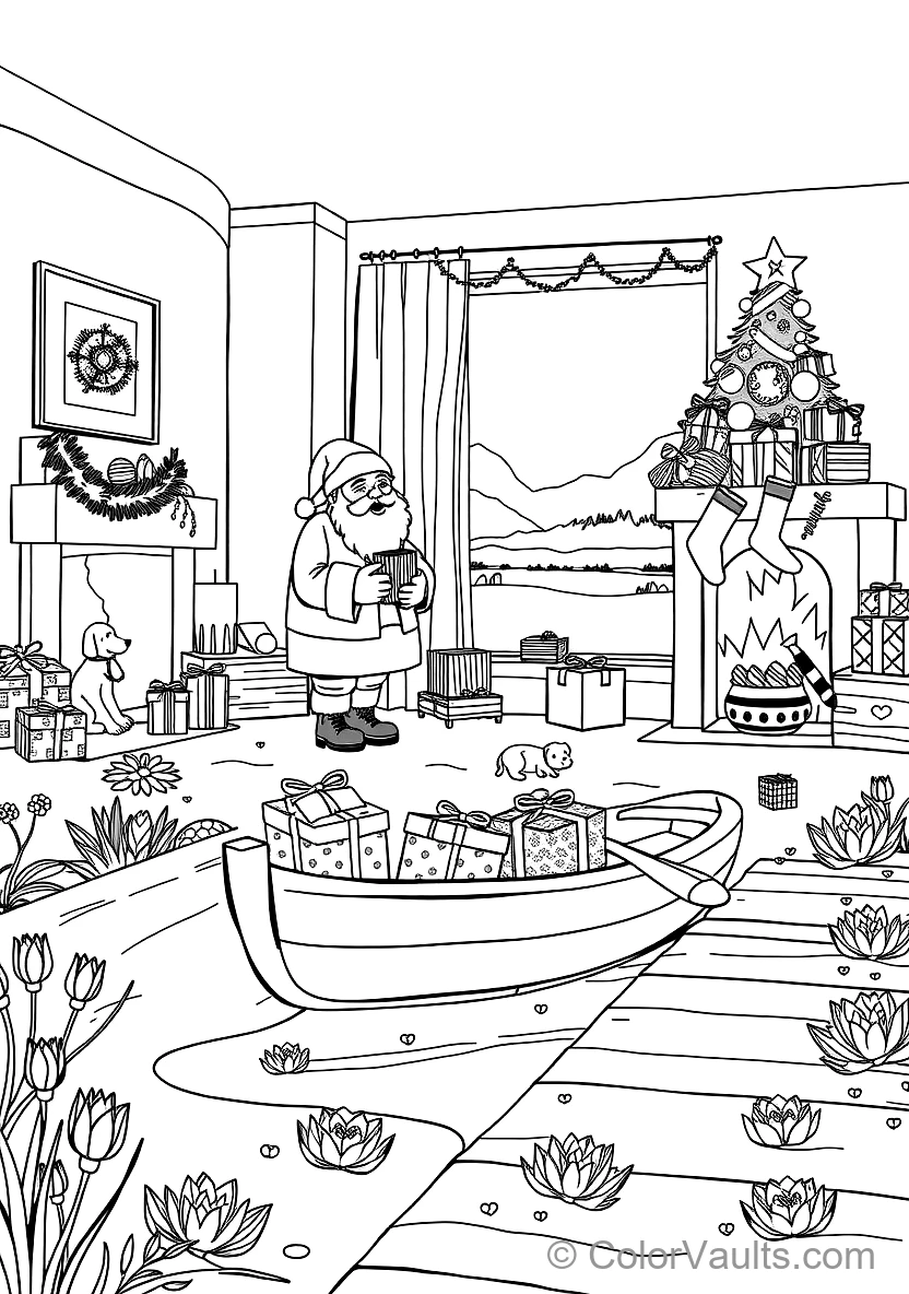 Santa et Rudolph Sharing Noël Cookies et Milk (6)