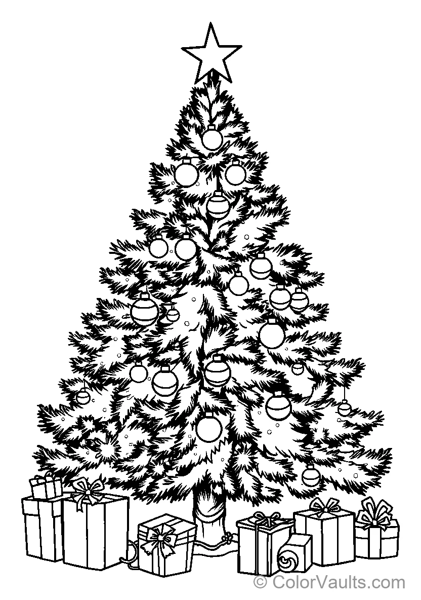 Christmas Tree Coloring Page