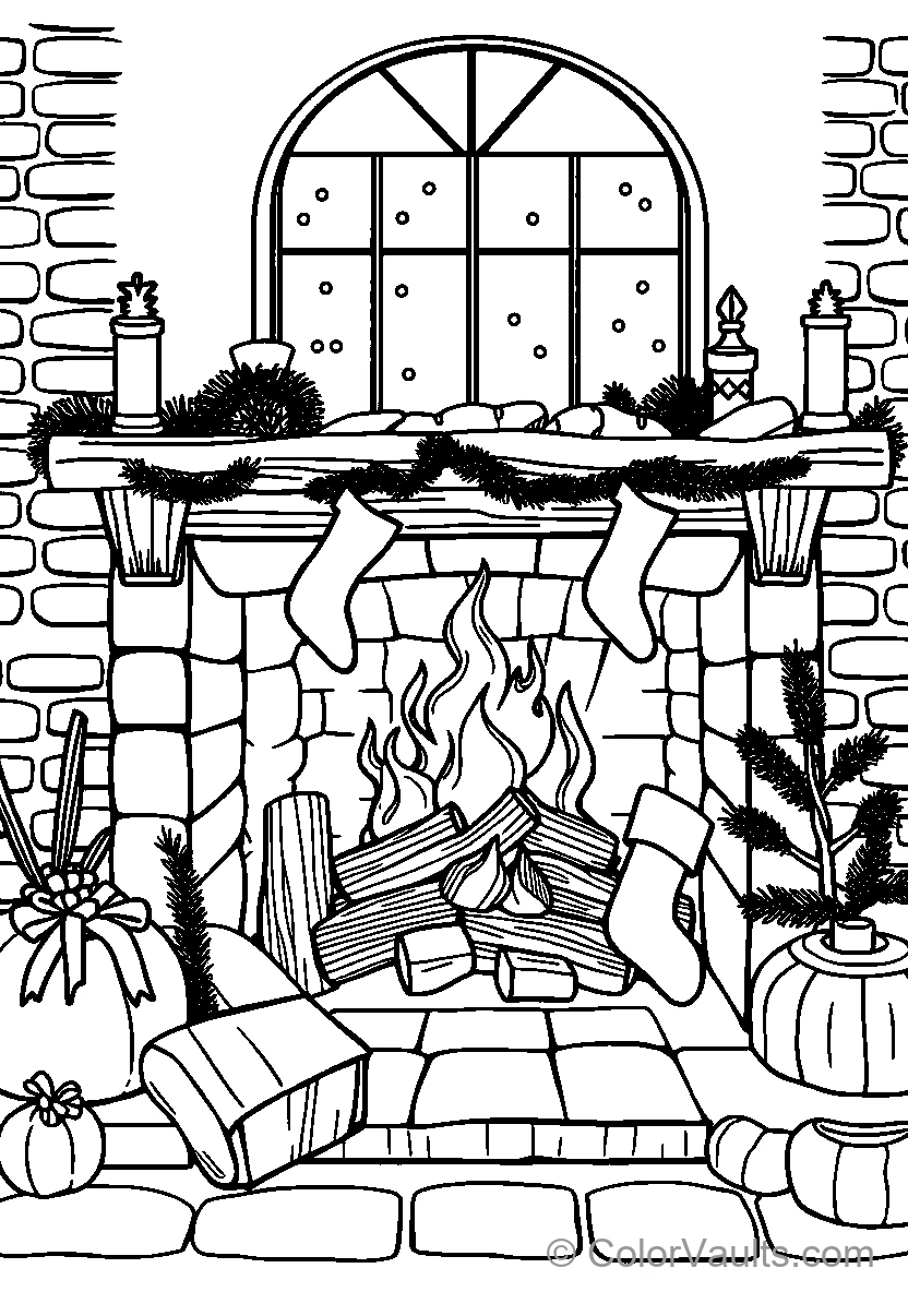 Cozy Fireplace Decoration