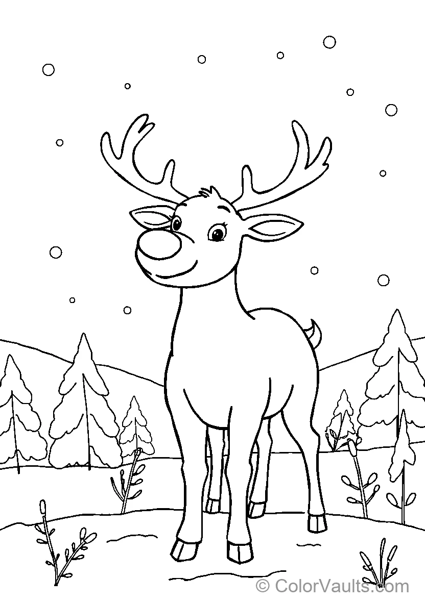 Reindeer Coloring Page