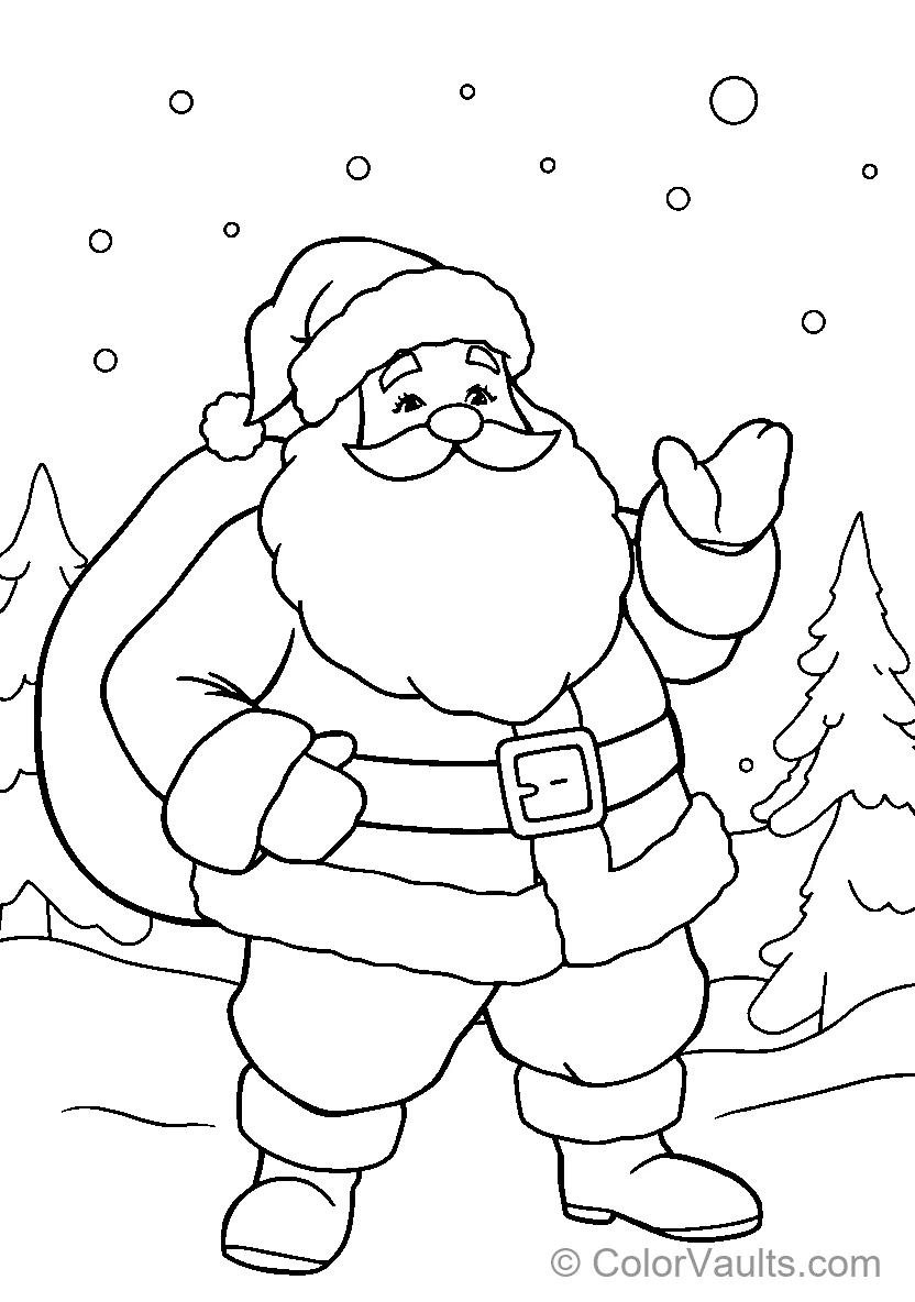 Santa Claus carrying his gift sack