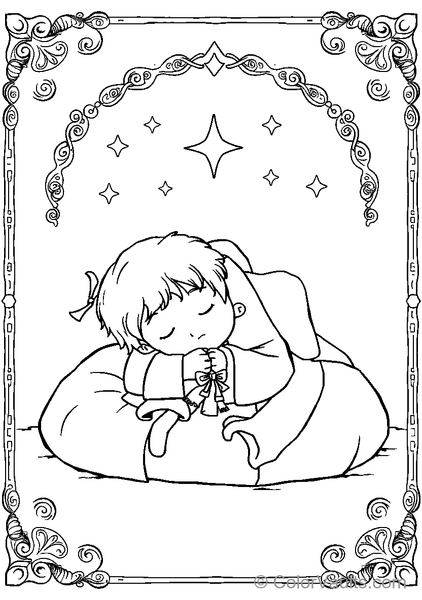 Sleeping Child and Teddy Bear