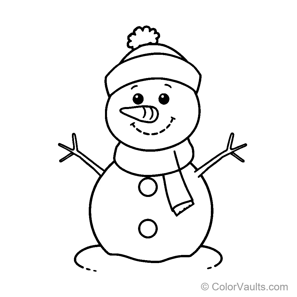 Snowman with arms outstretched