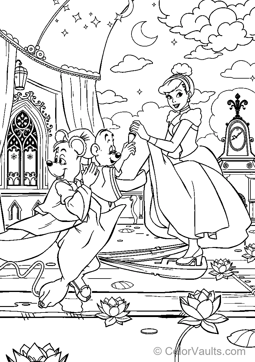 Beauty and the Beast (Belle) coloring page 2