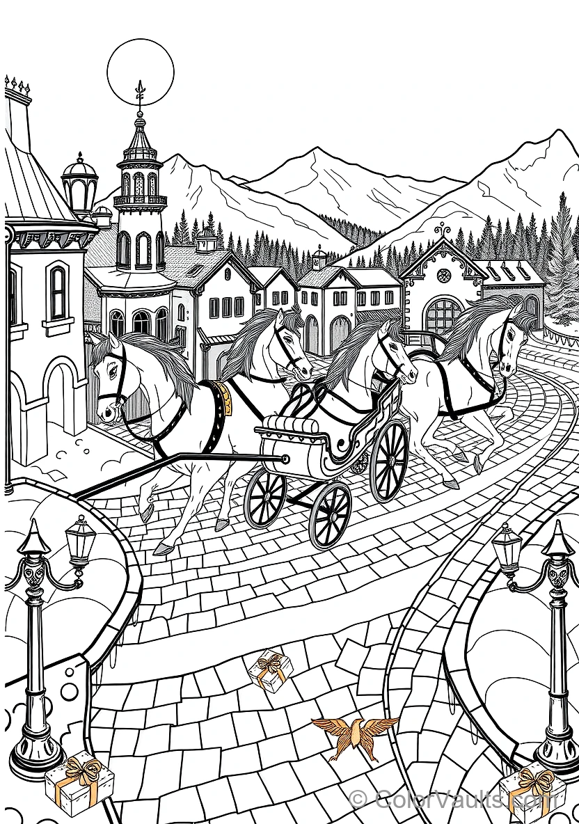Cinderella Riding in the Ornate Pumpkin Carriage (Scene 4)