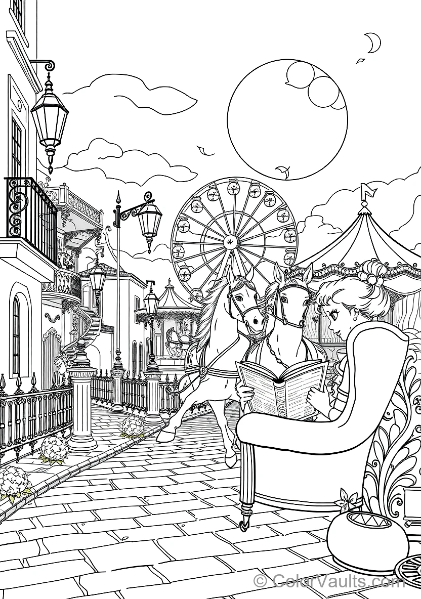 Cinderella Riding in the Ornate Pumpkin Carriage (Scene 7)